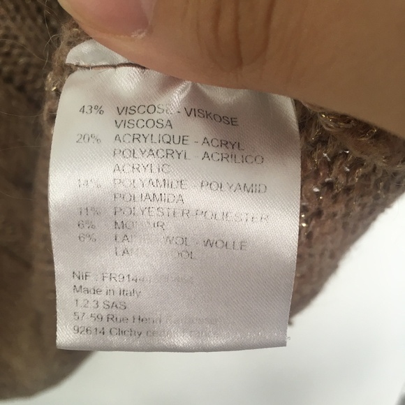 1.2.3 Antique pink cable knit sweater - Picture 4 of 5